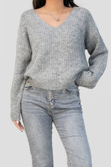 Pull col V en maille douce et moelleuse
