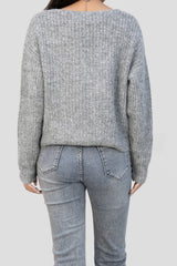Pull col V en maille douce et moelleuse